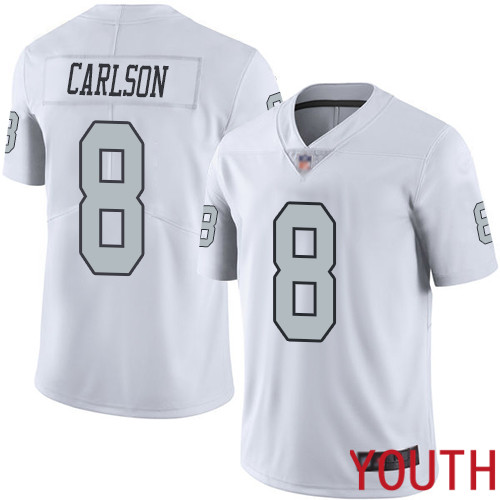 Oakland Raiders Limited White Youth Daniel Carlson Jersey NFL Football #8 Rush Vapor Untouchable Jersey->women nfl jersey->Women Jersey